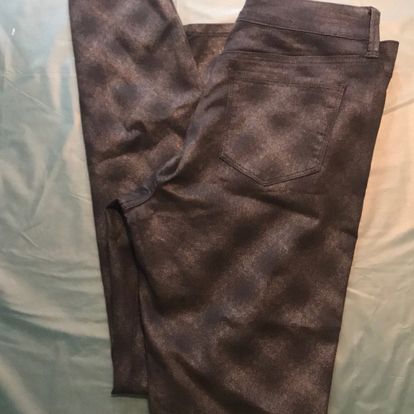 NWT NYDJ long metallic pattern super skinny jean - Picture 4 of 4